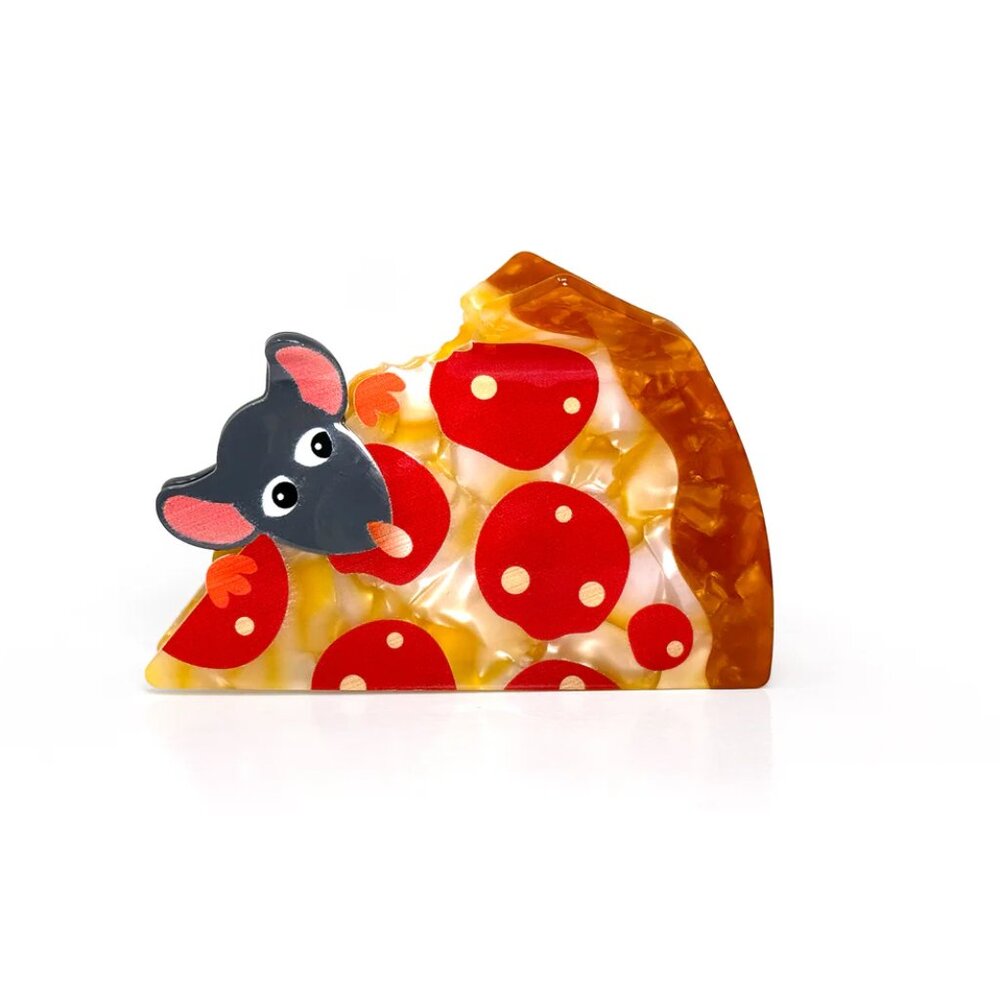 Pizza Rat Hair Claw Clip – Fun NYC-Inspired Hair Accessory